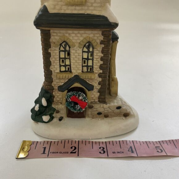 St Nicholas Square Clock Tower Lighted Village Collection Holiday Decor NO LIGHT - Picture 5 of 10